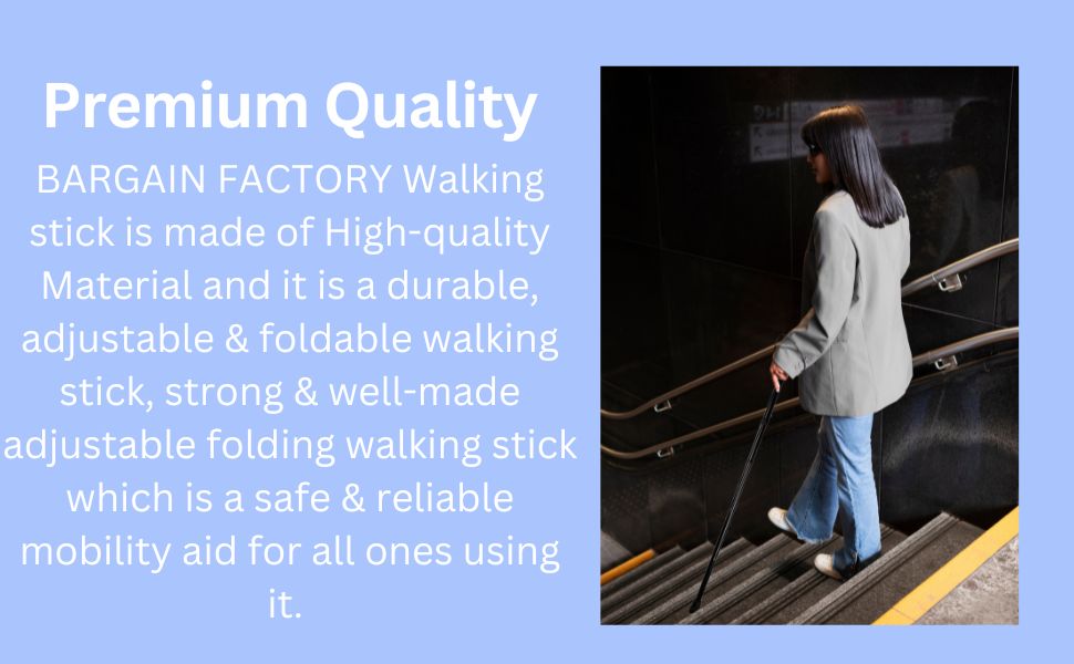 Black Walking Stick For Men And Women - Bargain Factory