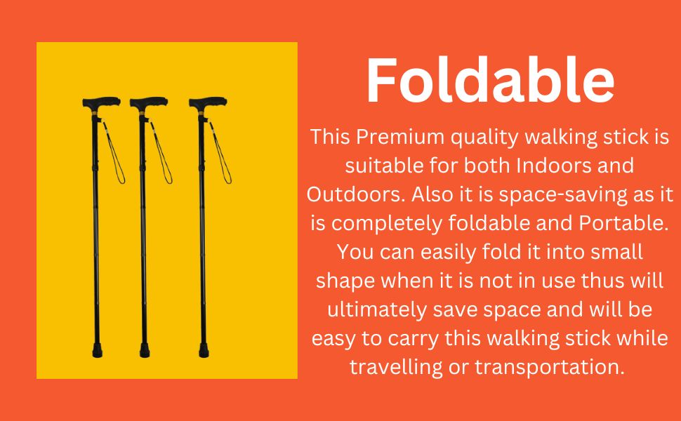 Black Walking Stick For Men And Women - Bargain Factory