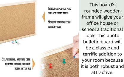 Cork Board - (Size - 300x400/ 400x600/ 600x900) - Bargain Factory