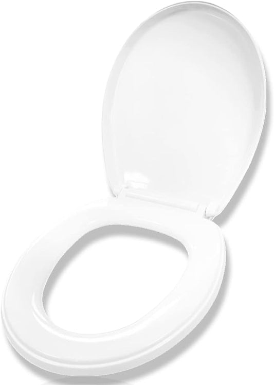 Toilet Seat/ White Soft Close/ Oval Shape - Bargain Factory