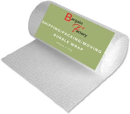 BUBBLE WRAP -Extra Large (300mmX5m / 300mmX10m / 300mmX25m / 300mmX100m / 500mmX25m / 500mmX100) - Bargain Factory