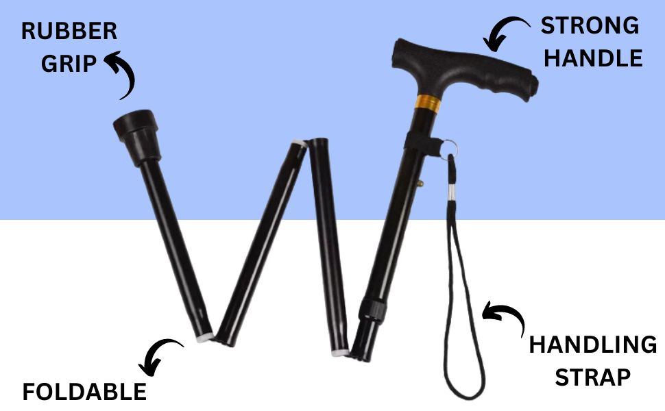 Black Walking Stick For Men And Women - Bargain Factory