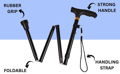 Black Walking Stick For Men And Women - Bargain Factory