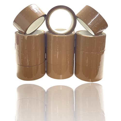 Brown Packaging Tape – (48mm X 66m) Heavy Duty (Pack of 12) - Bargain Factory