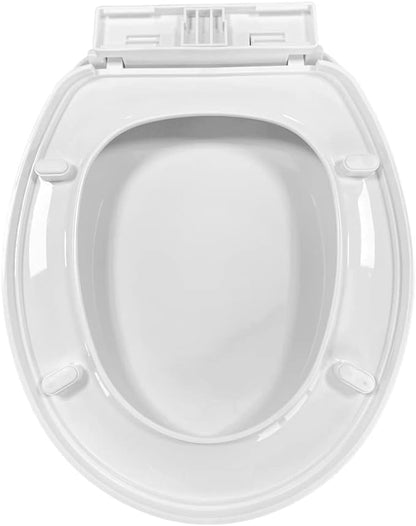 Toilet Seat/ White Soft Close/ Oval Shape - Bargain Factory