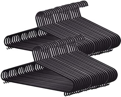 Plastic Coat Hangers - Black Colour - ( Pack of 25/50/75/100) - Bargain Factory