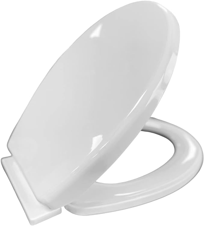 Toilet Seat/ White Soft Close/ Oval Shape - Bargain Factory