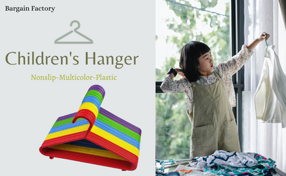 Hanger Plastic Tubular for Kids - (Pack for 20/40/40/60/80/100) - Bargain Factory