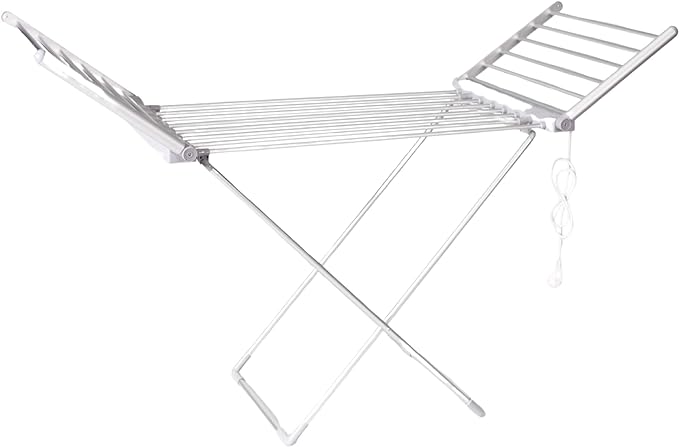 Electric Heated Folding Clothes Airer - Bargain Factory