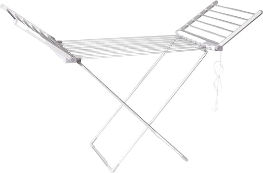 Electric Heated Folding Clothes Airer - Bargain Factory