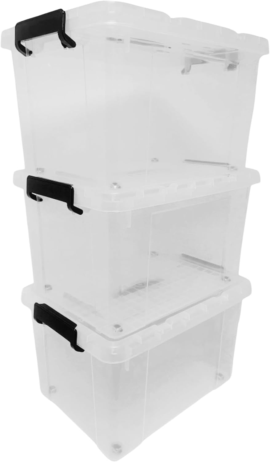 Clear Plastic Storage Container (Pack of 3) - Bargain Factory