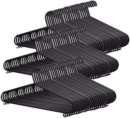 Plastic Coat Hangers - Black Colour - ( Pack of 25/50/75/100) - Bargain Factory