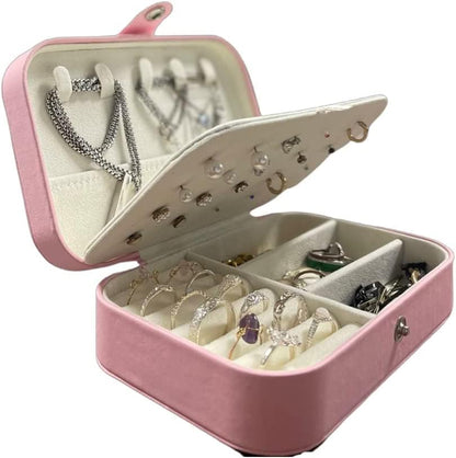 Jewellery Box Organiser - (NAVY BLUE / PINK) - Bargain Factory