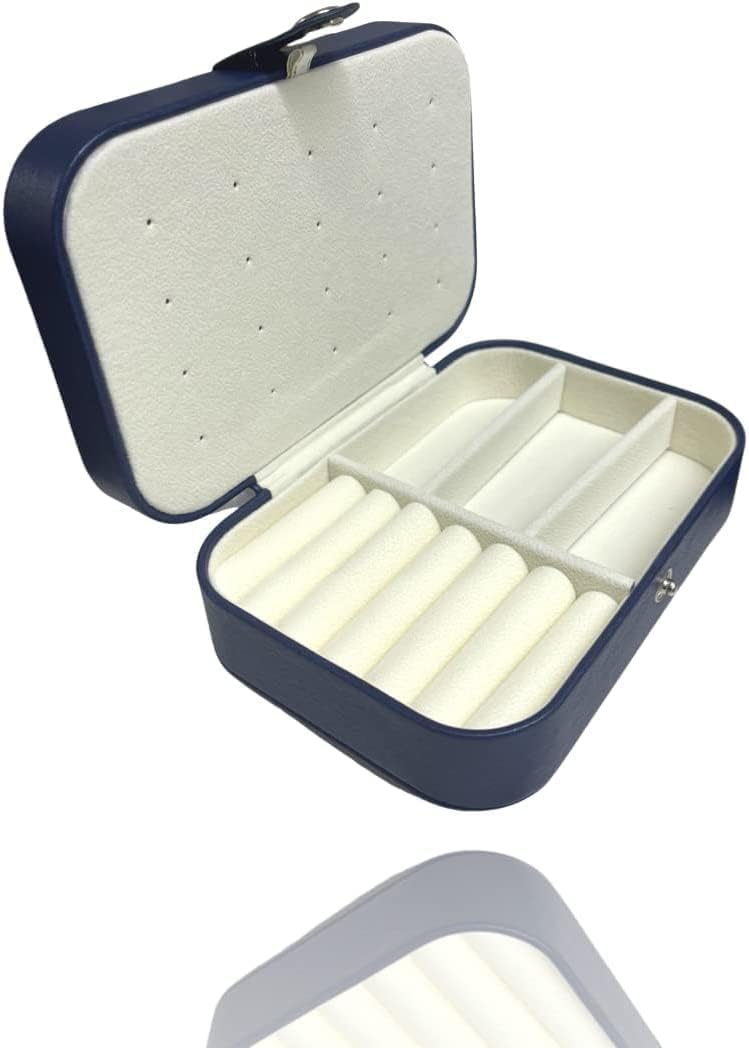 Jewellery Box Organiser - (NAVY BLUE / PINK) - Bargain Factory