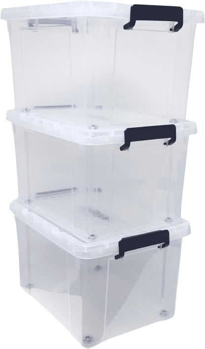 Clear Plastic Storage Container (Pack of 3) - Bargain Factory