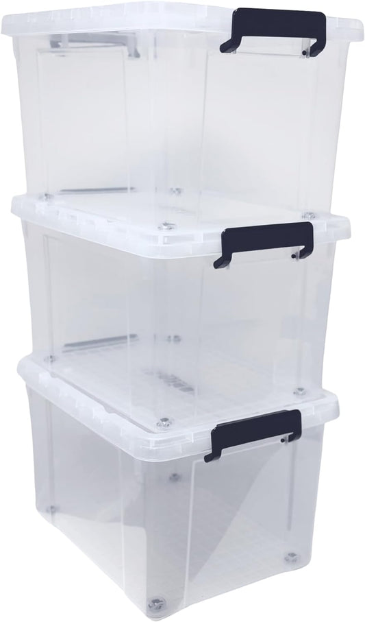 Clear Plastic Storage Container (Pack of 3) - Bargain Factory