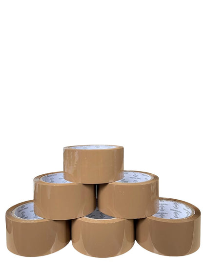 Brown Packaging Tape – (48mm X 66m) Heavy Duty (Pack of 12) - Bargain Factory