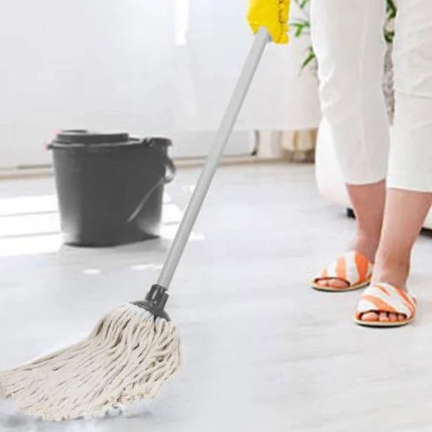 Long Cotton Floor Mop - Ergonomic design - Bargain Factory