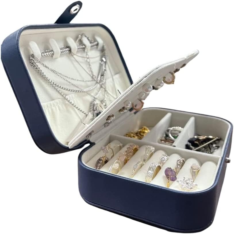 Jewellery Box Organiser - (NAVY BLUE / PINK) - Bargain Factory