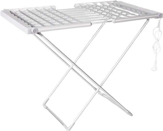 Electric Heated Folding Clothes Airer - Bargain Factory