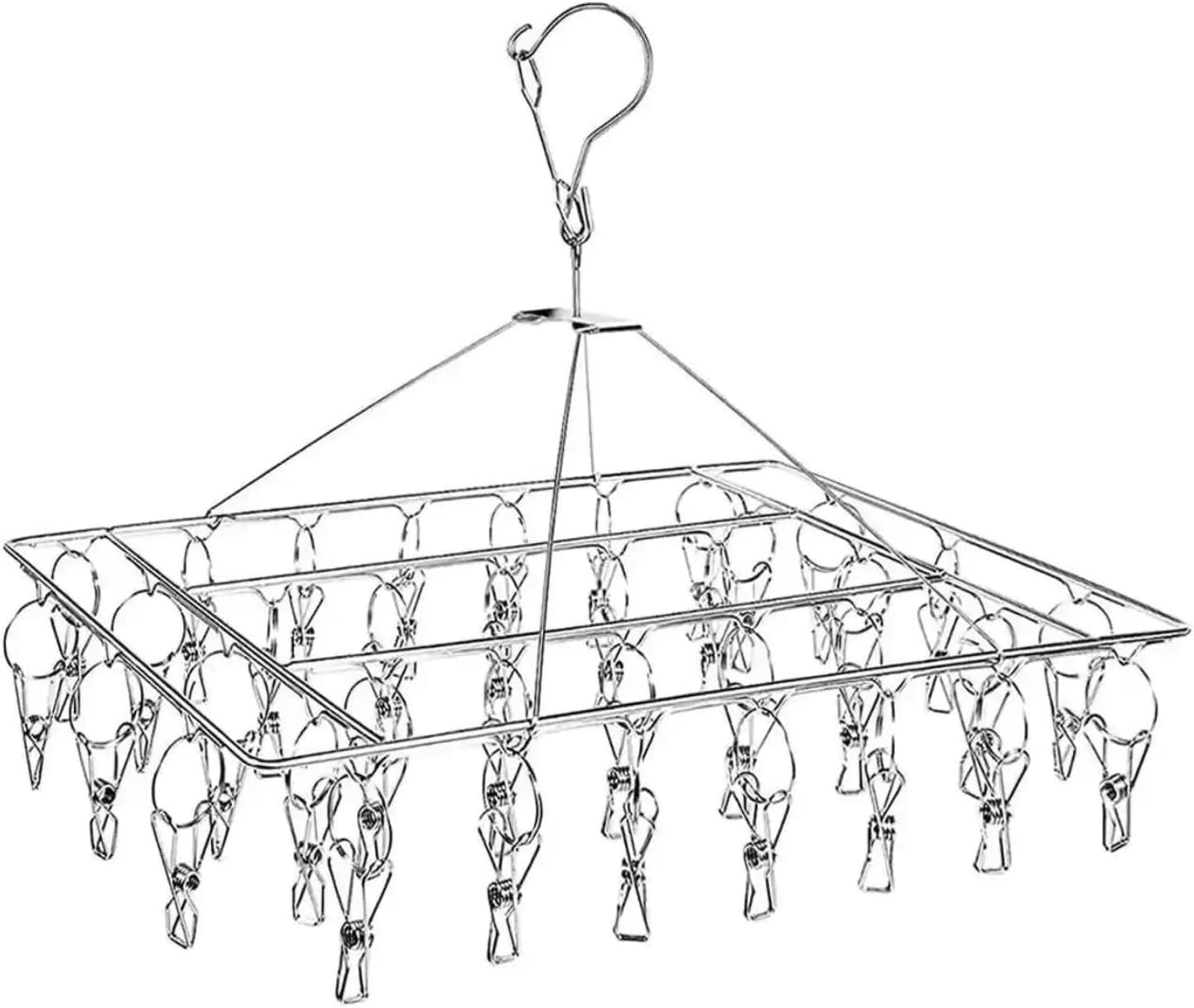 Metal Sock Hanger/ 36pcs Pegs and Swivel Hook - Bargain Factory