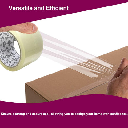 Clear Packing Tape,(48mm X 66m) - (Pack of 6) - Bargain Factory