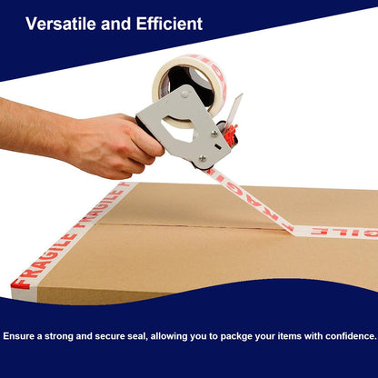 Fragile Packing Tape 48mm x 66m - (Pack of 6/12) - Bargain Factory