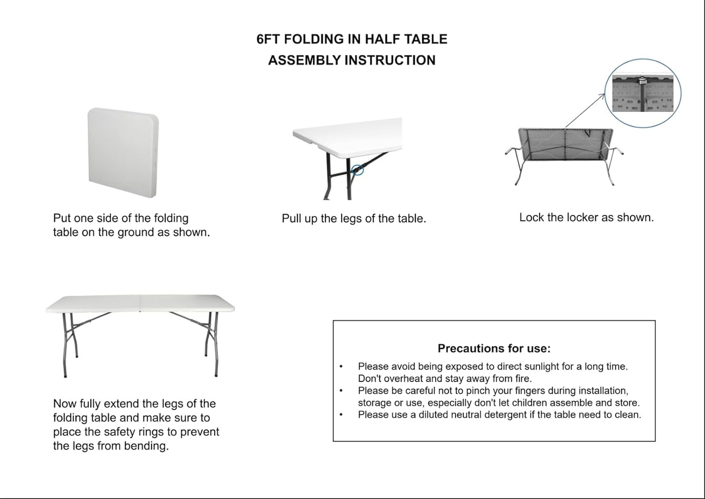 Heavy Duty Trestle Folding Table - (4ft / 6ft) - Bargain Factory
