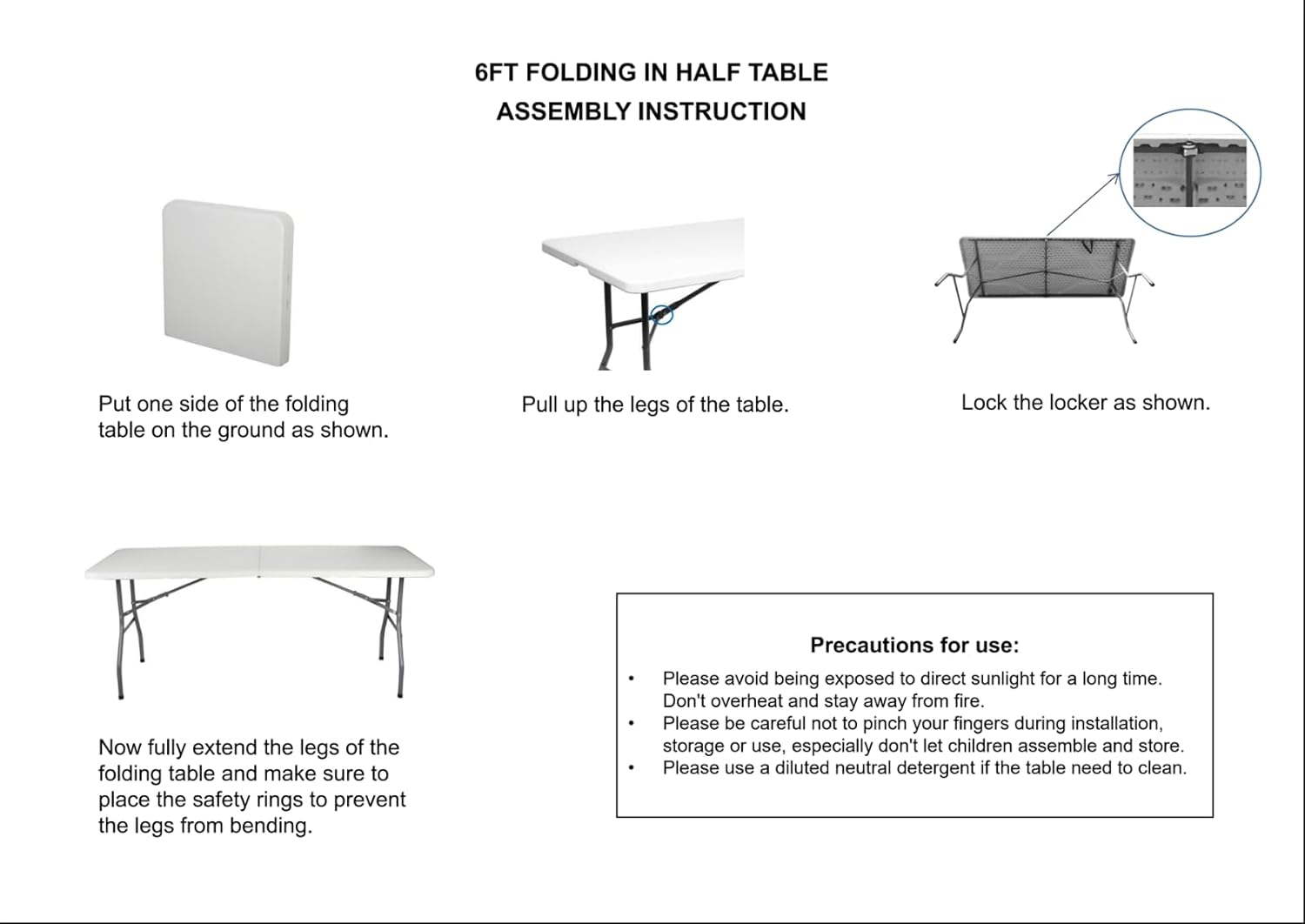 Heavy Duty Trestle Folding Table - (4ft / 6ft) - Bargain Factory