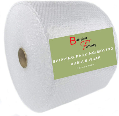 BUBBLE WRAP -Extra Large (300mmX5m / 300mmX10m / 300mmX25m / 300mmX100m / 500mmX25m / 500mmX100) - Bargain Factory