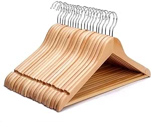 Wooden Hanger - 360 Degree Rotatory Hook - (Pack of 10/20/30/40/60/80/100) - Bargain Factory