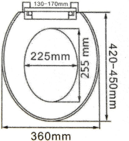Toilet Seat/ White Soft Close/ Oval Shape - Bargain Factory