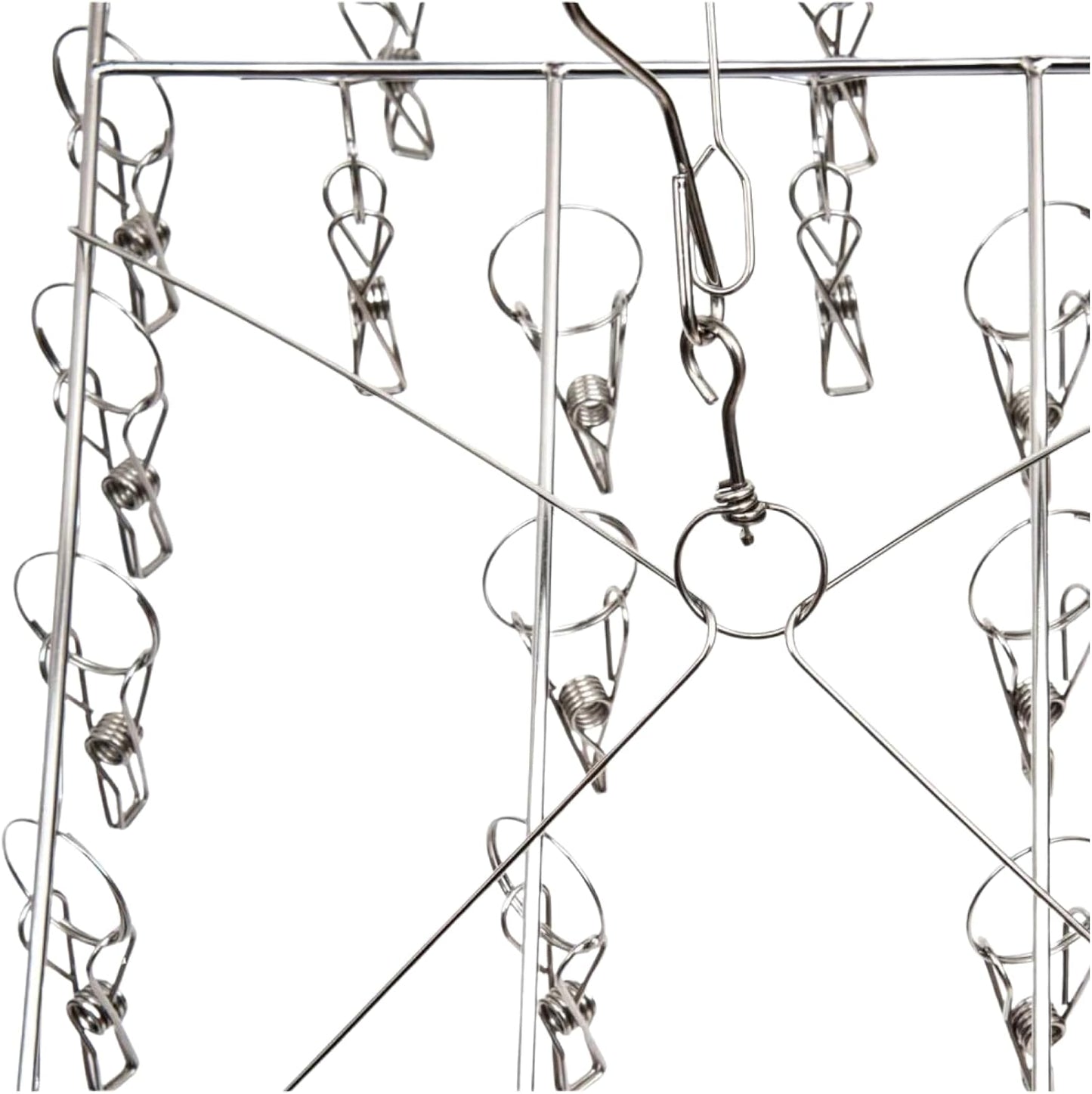 Metal Sock Hanger/ 36pcs Pegs and Swivel Hook - Bargain Factory