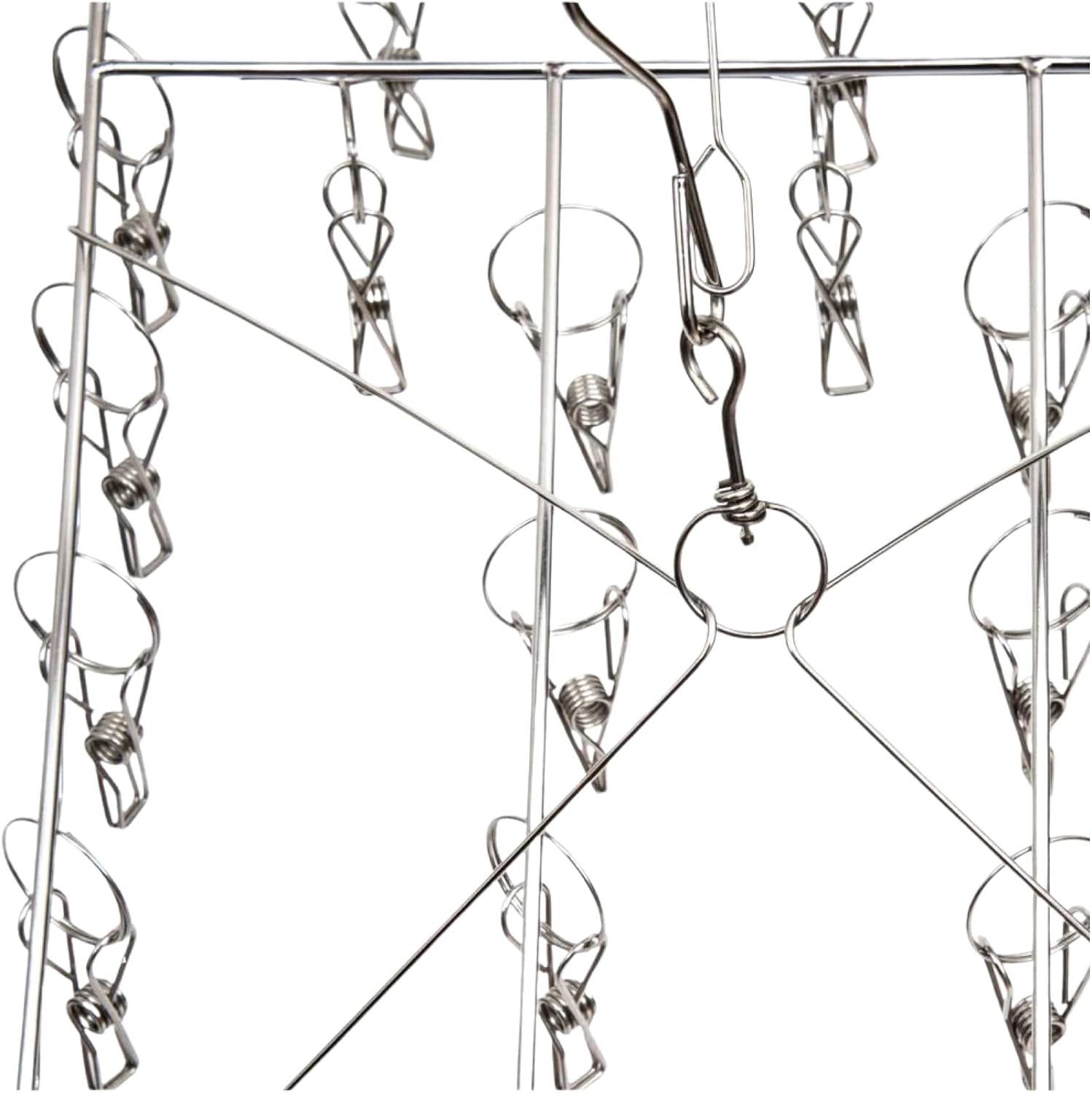 Metal Sock Hanger/ 36pcs Pegs and Swivel Hook - Bargain Factory