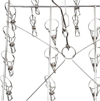 Metal Sock Hanger/ 36pcs Pegs and Swivel Hook - Bargain Factory