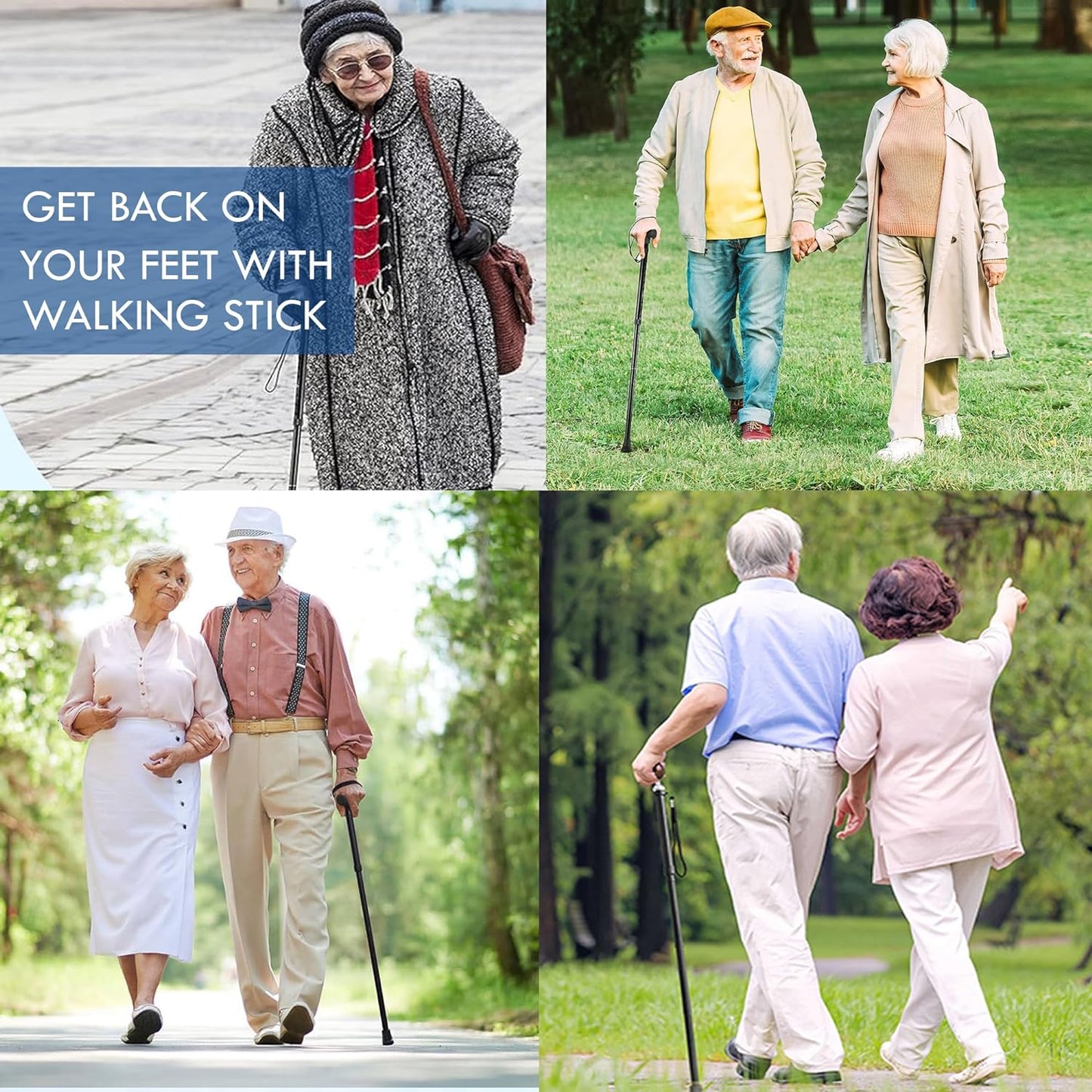 Black Walking Stick For Men And Women - Bargain Factory