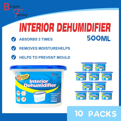Dehumidifier Remove Moisture 500ml- (Pack of 5/10/20) - Bargain Factory