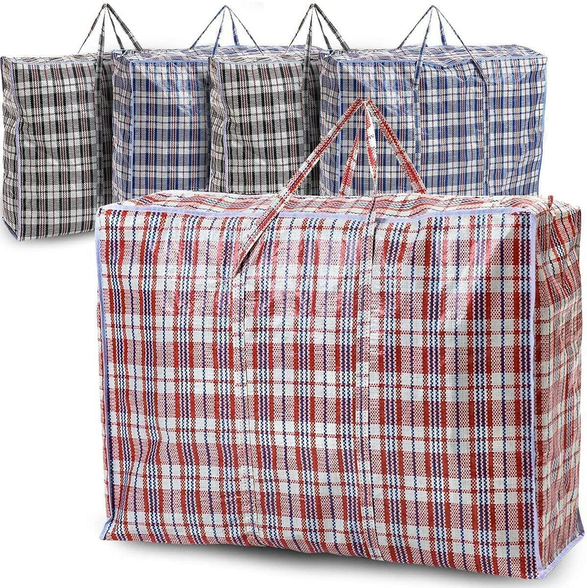 Large Laundry Bag – Zip and reinforced handles (60X80 Pack of 3/5/10) - Bargain Factory