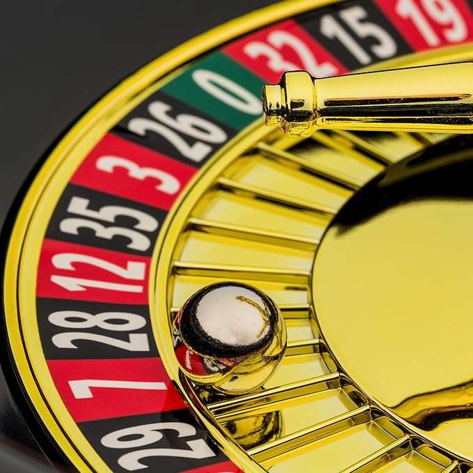 Roulette Drinking Game/Adult Game for Parties, 16 Numbered Red and Black Glasses Sturdy Roulette Spinning Game Set - Well Packed- (2 Metal Balls Included) - Bargain Factory