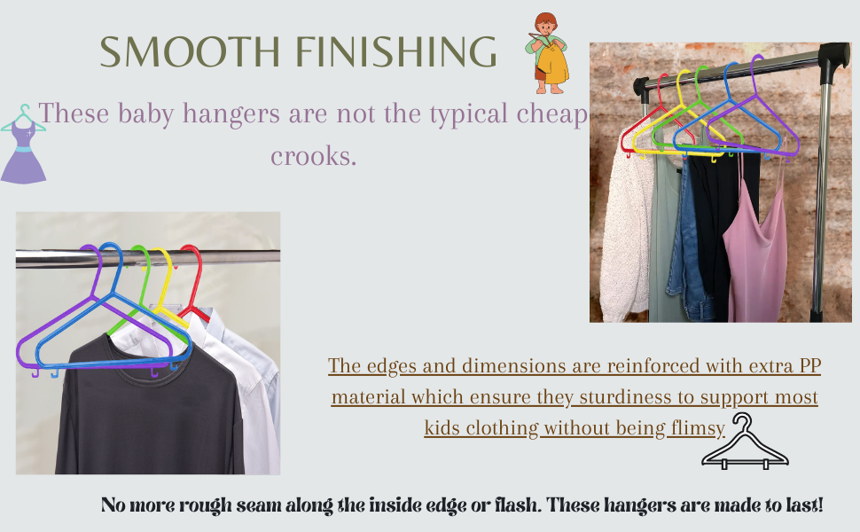 Hanger Plastic Tubular for Kids - (Pack for 20/40/40/60/80/100) - Bargain Factory