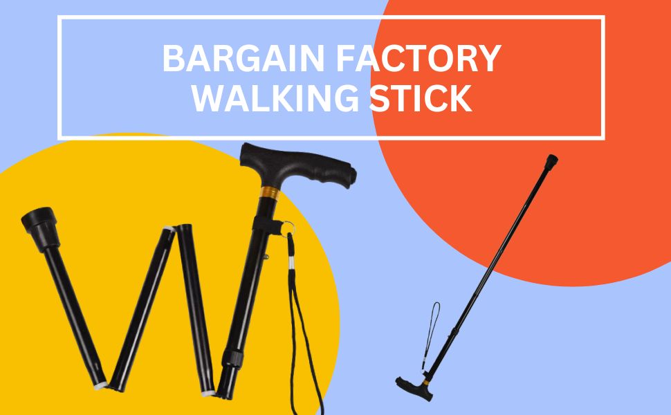 Black Walking Stick For Men And Women - Bargain Factory