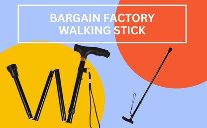 Black Walking Stick For Men And Women - Bargain Factory