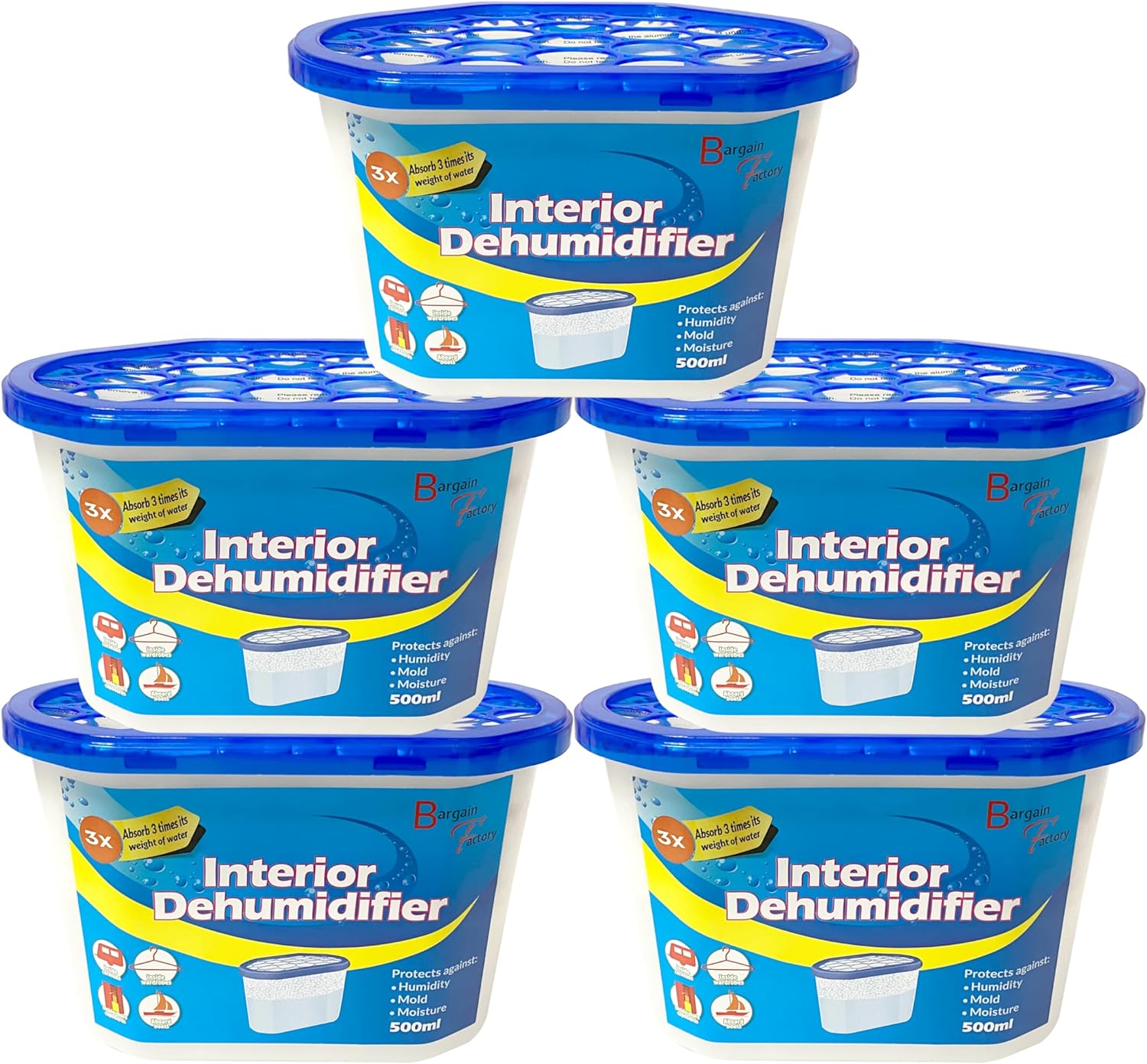 Dehumidifier Remove Moisture 500ml- (Pack of 5/10/20) - Bargain Factory