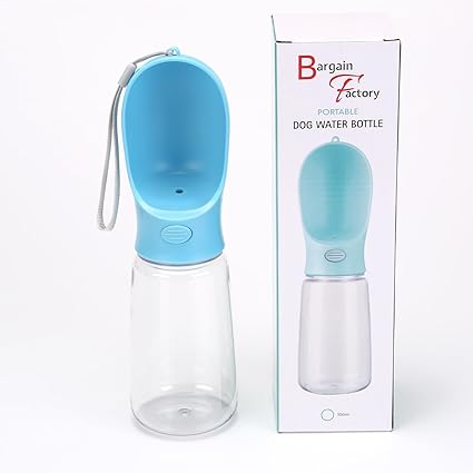 Dog Water Bottle, Lightweight, Leak Proof Portable 550 ML Water Dispenser with Drinking Feeder for Pets Outdoor Walking, Hiking, Travel, Food Grade Plastic For Pets - Bargain Factory