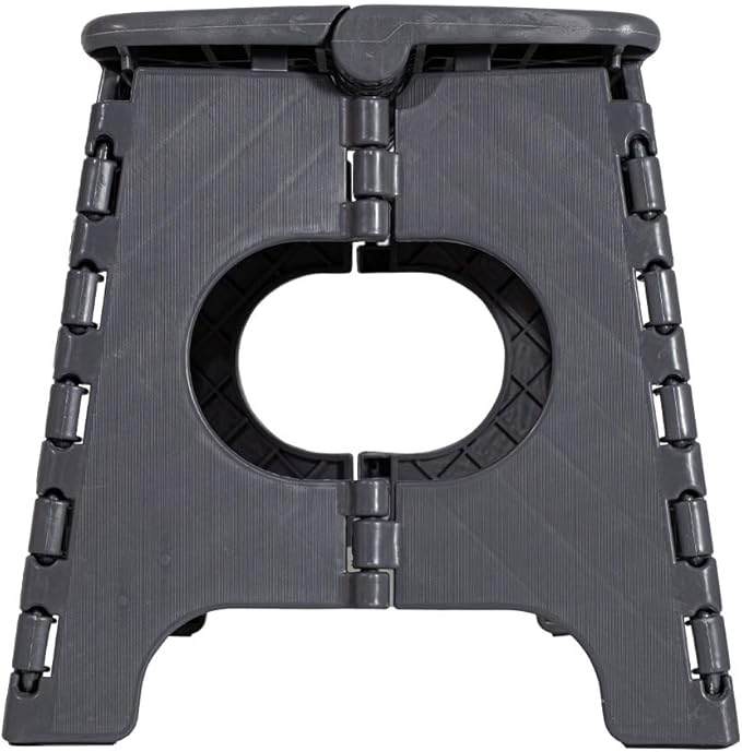 Super Strong Folding Step Stool - 11" Sturdy Enough to Hold Upto 300 LBS - Lightweight Foldable Step Stool for Adults and Kids - Opens with one Flip Great for Kitchen, Bathroom Bedroom - Bargain Factory