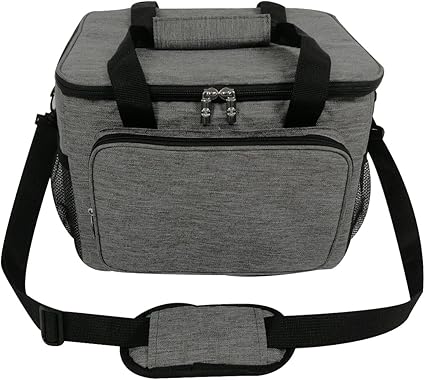 Insulated Picnic Bag 15L Large Cooler Bag Lunch Bag For Lunch/Work/School/Beach/Picnic (Grey) - Bargain Factory