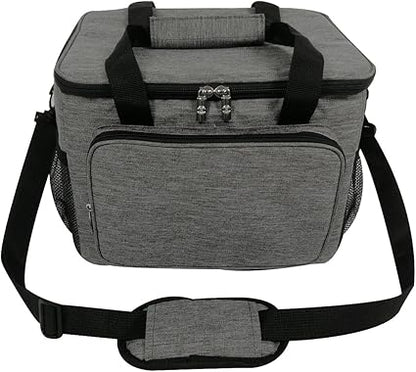 Insulated Picnic Bag 15L Large Cooler Bag Lunch Bag For Lunch/Work/School/Beach/Picnic (Grey) - Bargain Factory