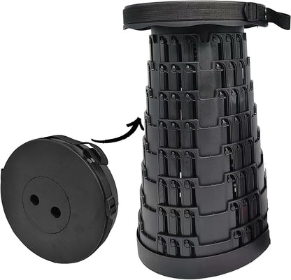 Portable Folding Stool Lightweight More Sturdy with Load Capacity 180KG, Retractable Plastic Foldable Collapsible Stool for Camping Fishing Hiking BBQ Outdoors Indoors Kitchen - Bargain Factory