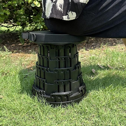 Portable Folding Stool Lightweight More Sturdy with Load Capacity 180KG, Retractable Plastic Foldable Collapsible Stool for Camping Fishing Hiking BBQ Outdoors Indoors Kitchen - Bargain Factory